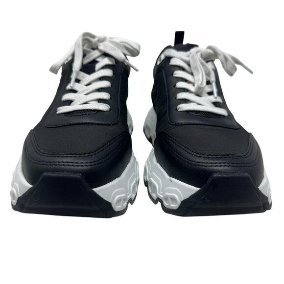 Hermès Impulse Leather Sneakers Womens size 38.5 black white shoes - Picture 8 of 13